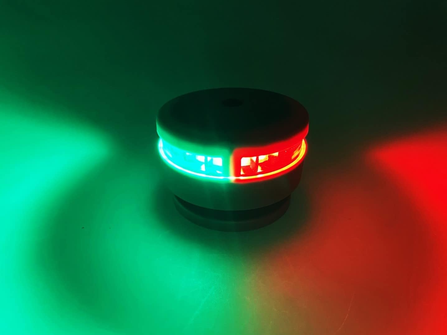 Pactrade Marine Grey Housing Button Navigation Light Various Modes Magnetic Base Surface Mount Black Straps LED AAA Battery Operated IP:67 CE RoHS Certified (Red & Green)