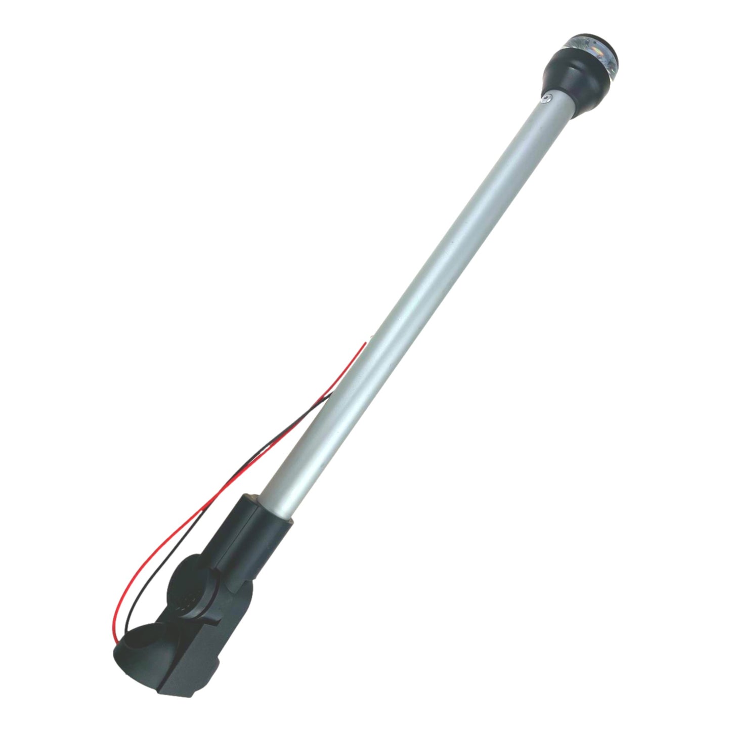 Pactrade Marine Boat LED All Round Anchor Navigation Light Black Housing Nature White LED 2NM Surface Mount 10-30VDC 120LM IP65 Durable Pole CE RoHS Certified (15 inches)