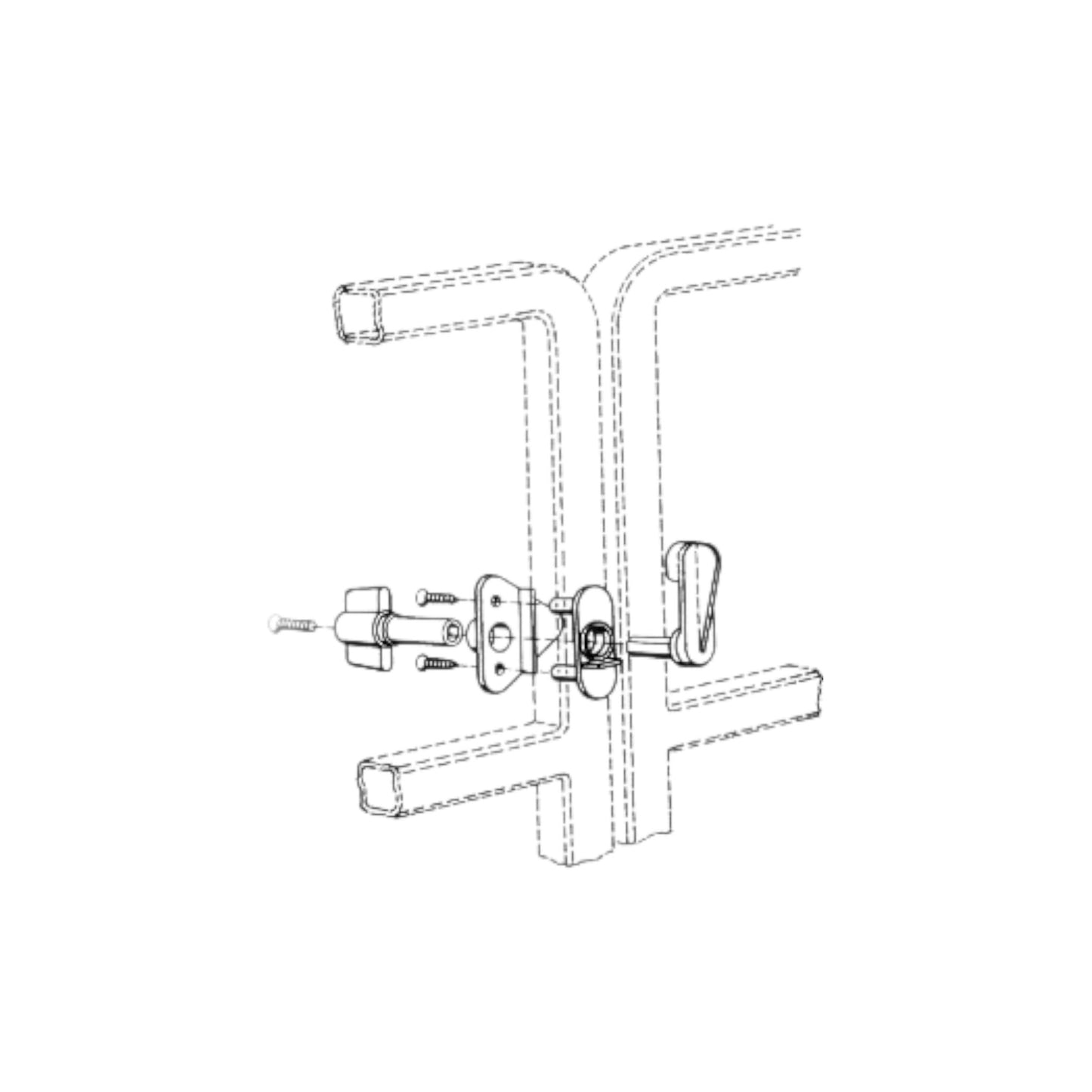Pactrade Marine Pontoon Boat Replacement Safety Door Gate Latch Plastic (Off White)