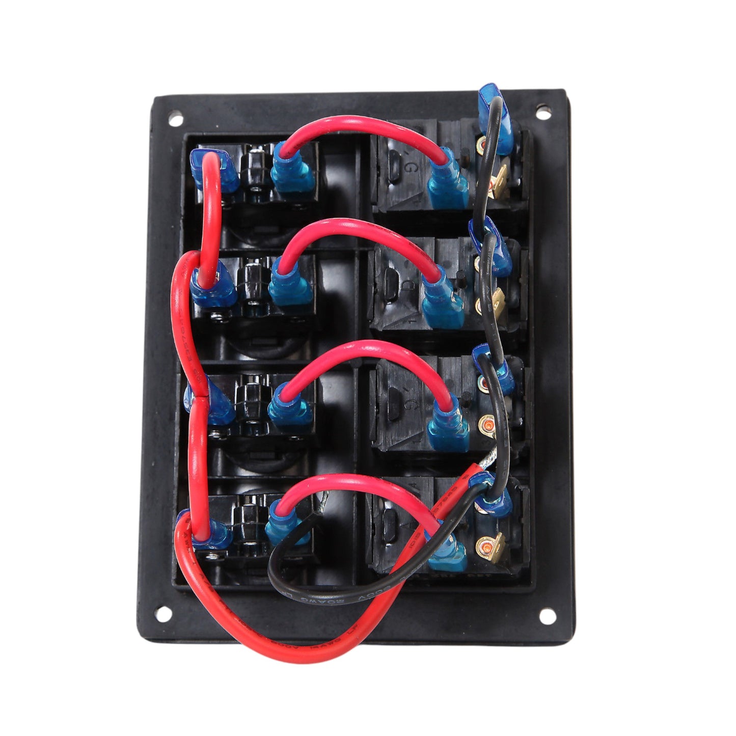 Pactrade Marine Boat RV 4 Gang Waterproof Toggle Switch Panel W/LED Indicator & Breakers