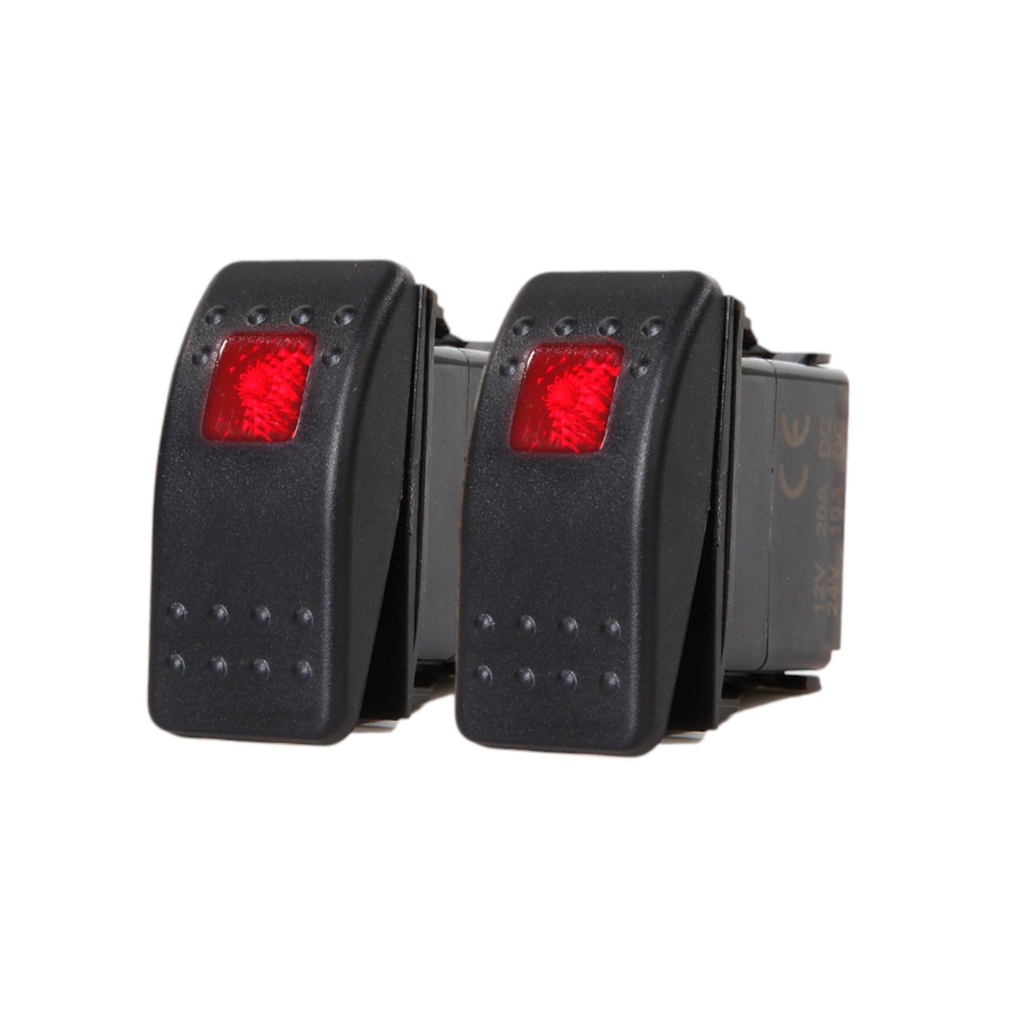 Pactrade Marine Boat Trailer RV Rocker Switch ON-OFF SPST 3 Pin 1 Red LED Auto x2