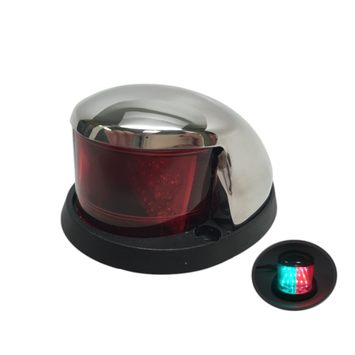 Pactrade Marine Boat Pontoon Navigation Red Green S.S. LED Light Plastic Base