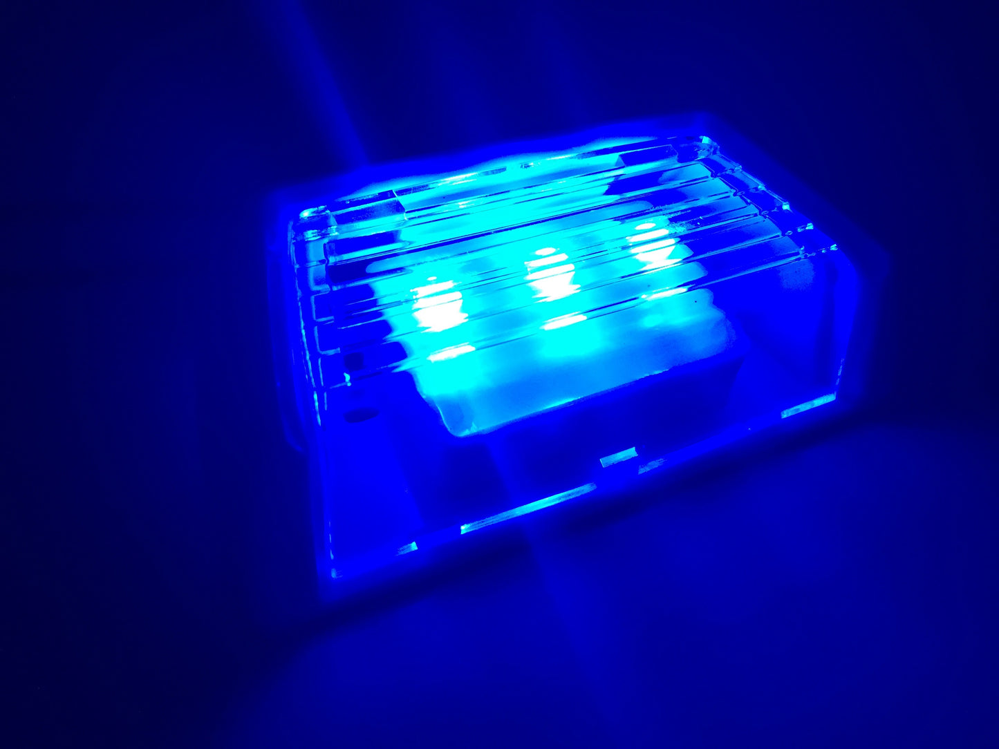 Pactrade Marine Boat LED RV Trailer Blue 12V Courtesy Light ABS 3.5"X1.8" 3 LED