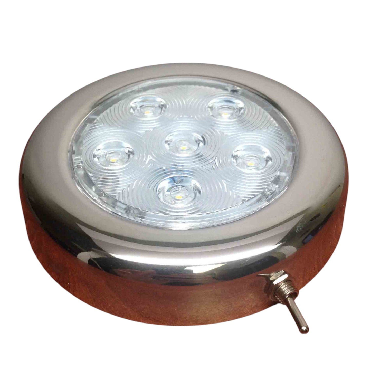 Pactrade Marine Boat LED Bright Ceiling Light Stainless Steel Toggles Switch Surface Mount