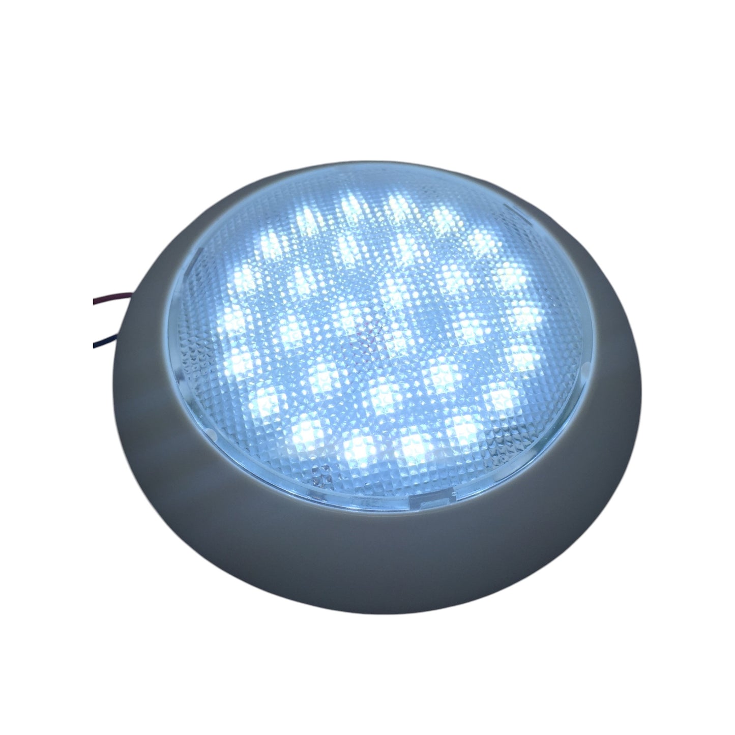 Pactrade Marine Boat RV 5-1/2" Dome Light White Plastic 30 LED 12V Warm White w/o Switch