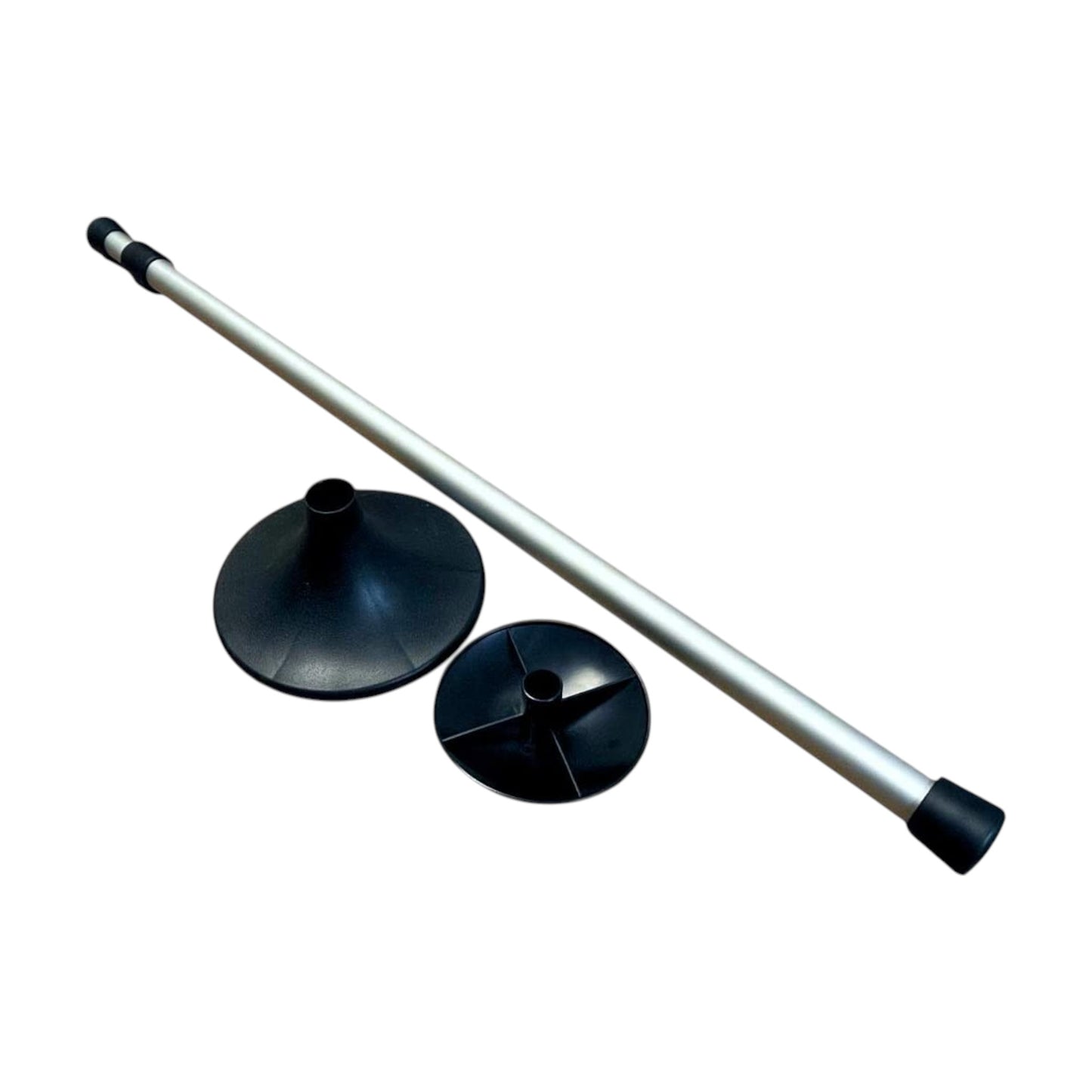 Pactrade Marine Boat Pontoon Cover Support Pole Adjustable Telescopic Height Mushroom Top Aluminum / Injected PP Tall Short Round Base Snap-on Fastener Tip & Rubber Cap (Length: 35" - 64")