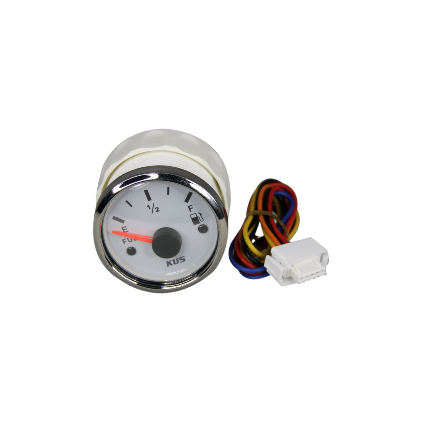 Pactrade Marine Boat KUS Analog Fuel Oil Tank Level Gauge Indicator 2'' 12V/24V 52mm 240-33ohms SS316 Bezel