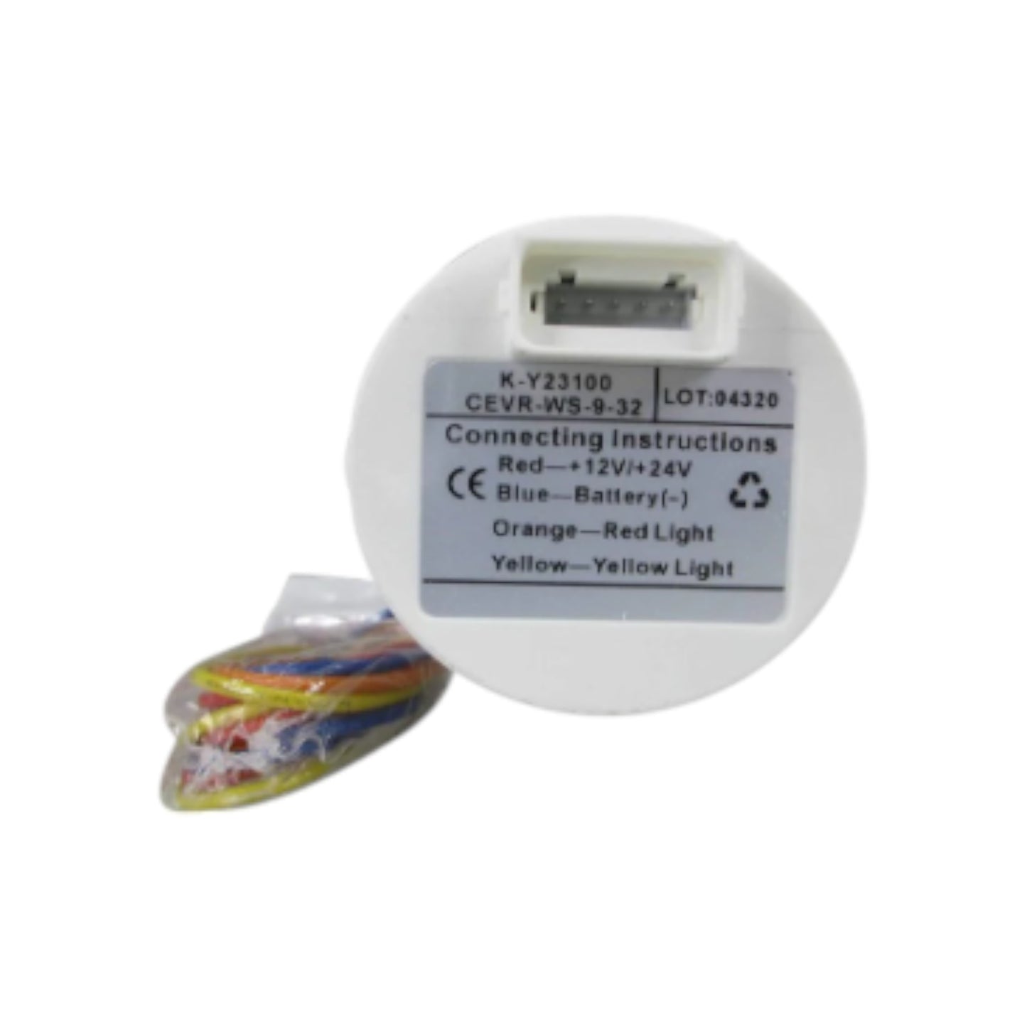 Pactrade Marine Boat Kus DN 52 mm Digital Voltmeter Gauge for Boat Outboard 2'' SS 316 Bezel 9-32V Display Range 12V/24V IP67