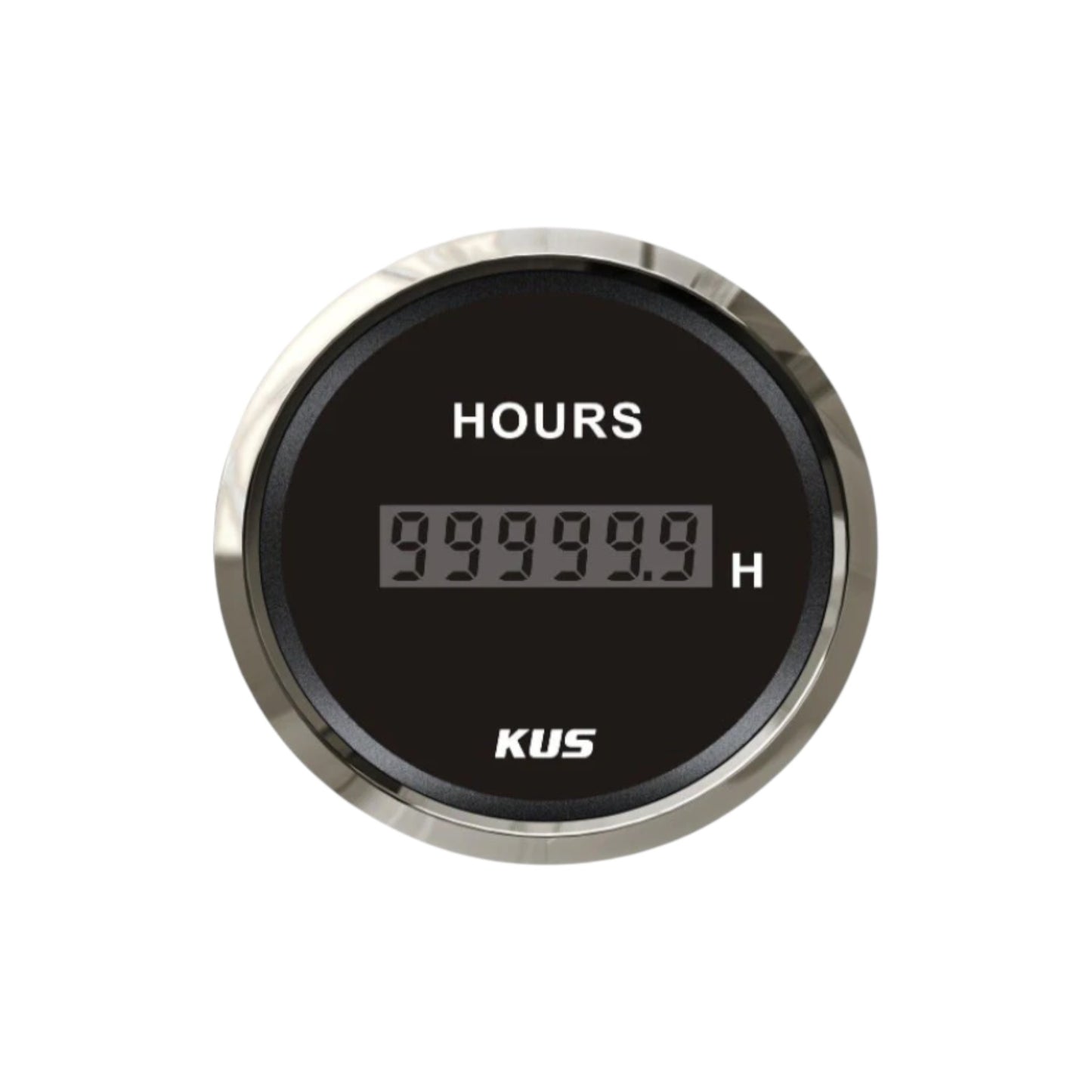 Pactrade Marine Boat Kus Engine Hour Meter Gauge for Boat Outboard 2'' SS 316 Bezel 12V/24V IP67