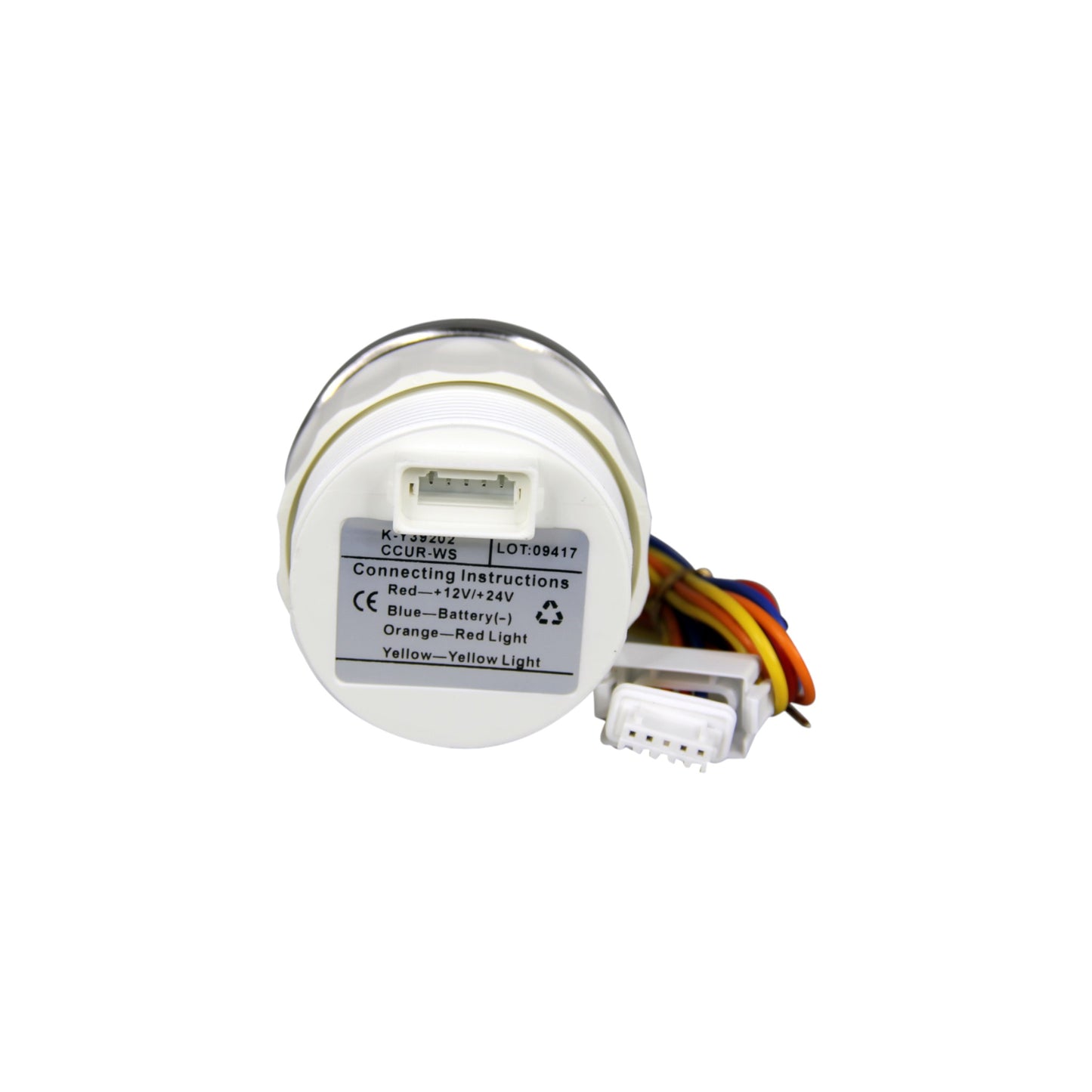 Pactrade Marine Boat KUS Engine Hour Meter Gauge for Boat Outboard 2'' SS 316 Bezel 12V/24V IP67