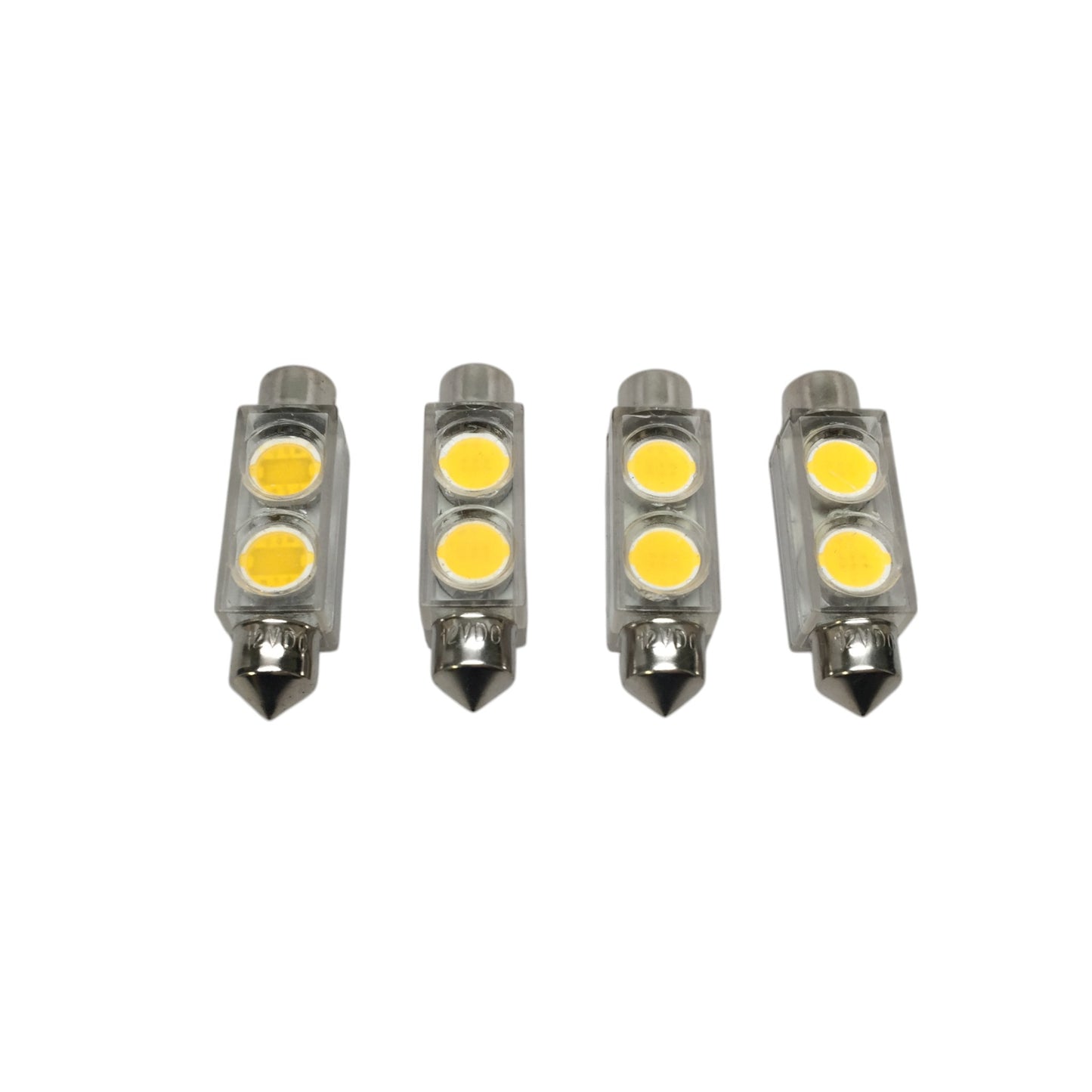 Pactrade Marine 4 PCS Boat RV Auto Car Trailer Bus LED 2 Bulb Festoon Type Warm White