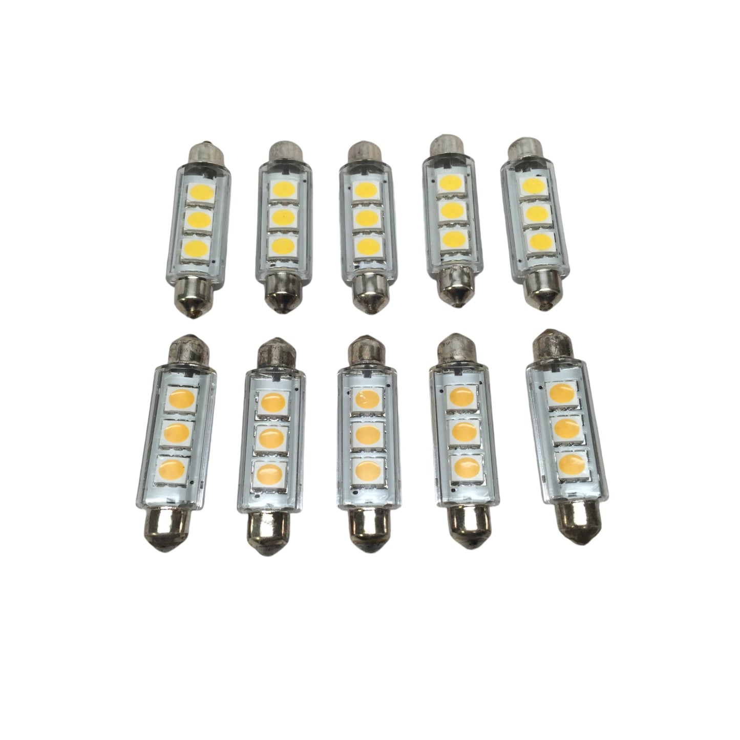10 PCS Pactrade Marine Auto RV Trailer Bus Vehicle LED Bulb Festoon Type Warm White Light