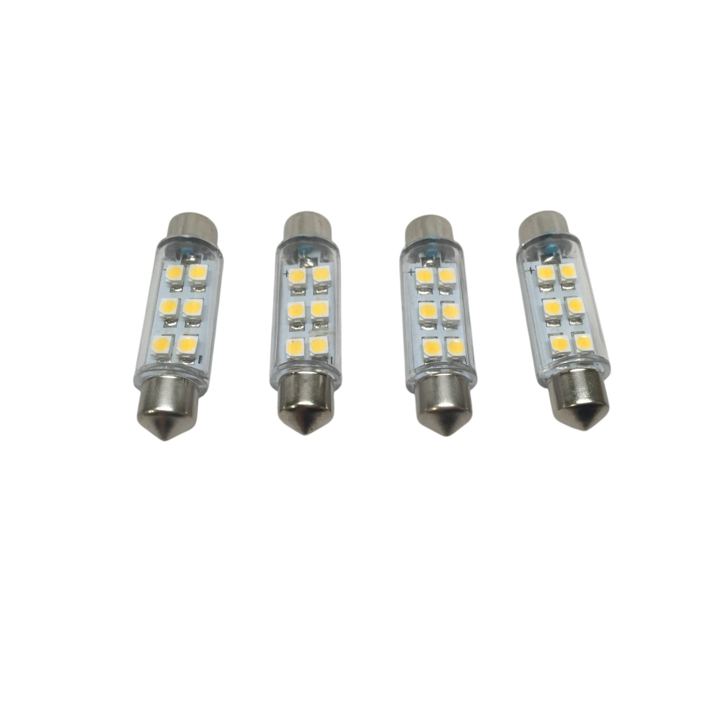 4 PCS Pactrade Marine RV Auto Boat Trailer Bus Part LED Bulb Festoon Warm White Light .5W