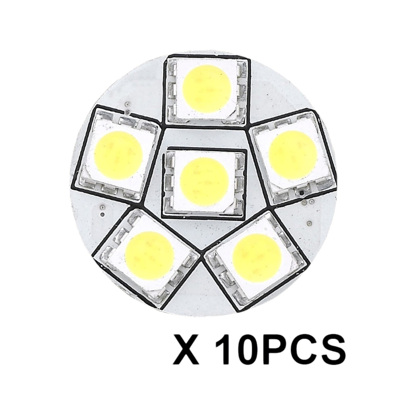 Pactrade Marine Boat RV Auto Trailer Part LED Bulb G4 Warm White Back Pin .91" Dia. 10 PCS