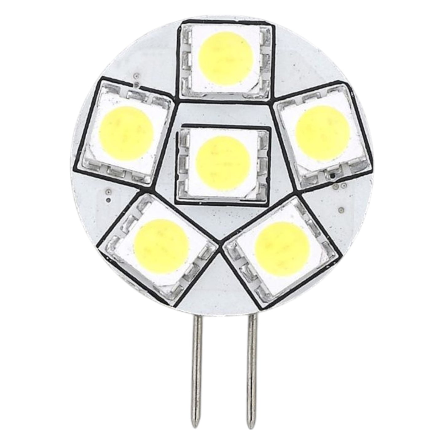 Pactrade Marine Boat RV Auto Trailer Part LED Bulb G4 Warm White Back Pin .91" Dia. 6 PCS