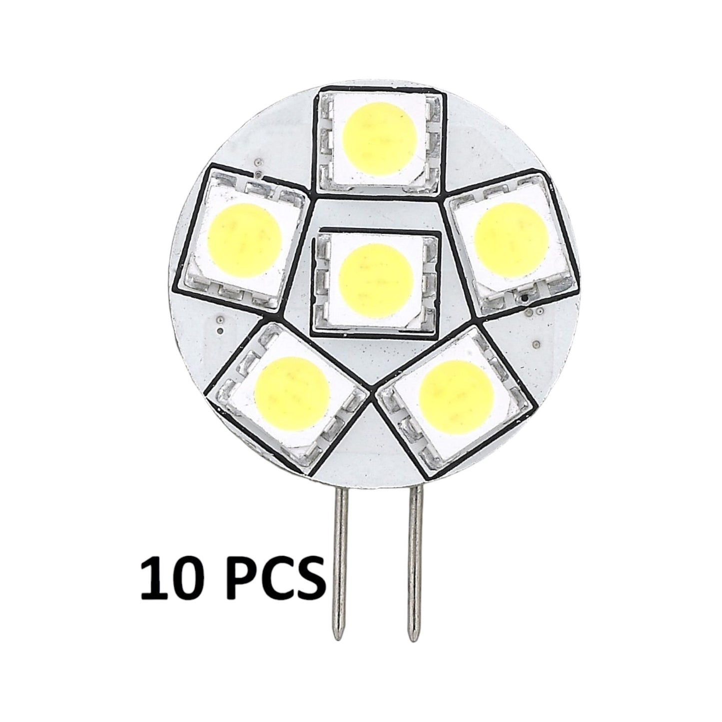 Pactrade Marine RV Trailer Replacement LED Bulb G4 Warm White Side Pin 23MM Dia. 10 PCS
