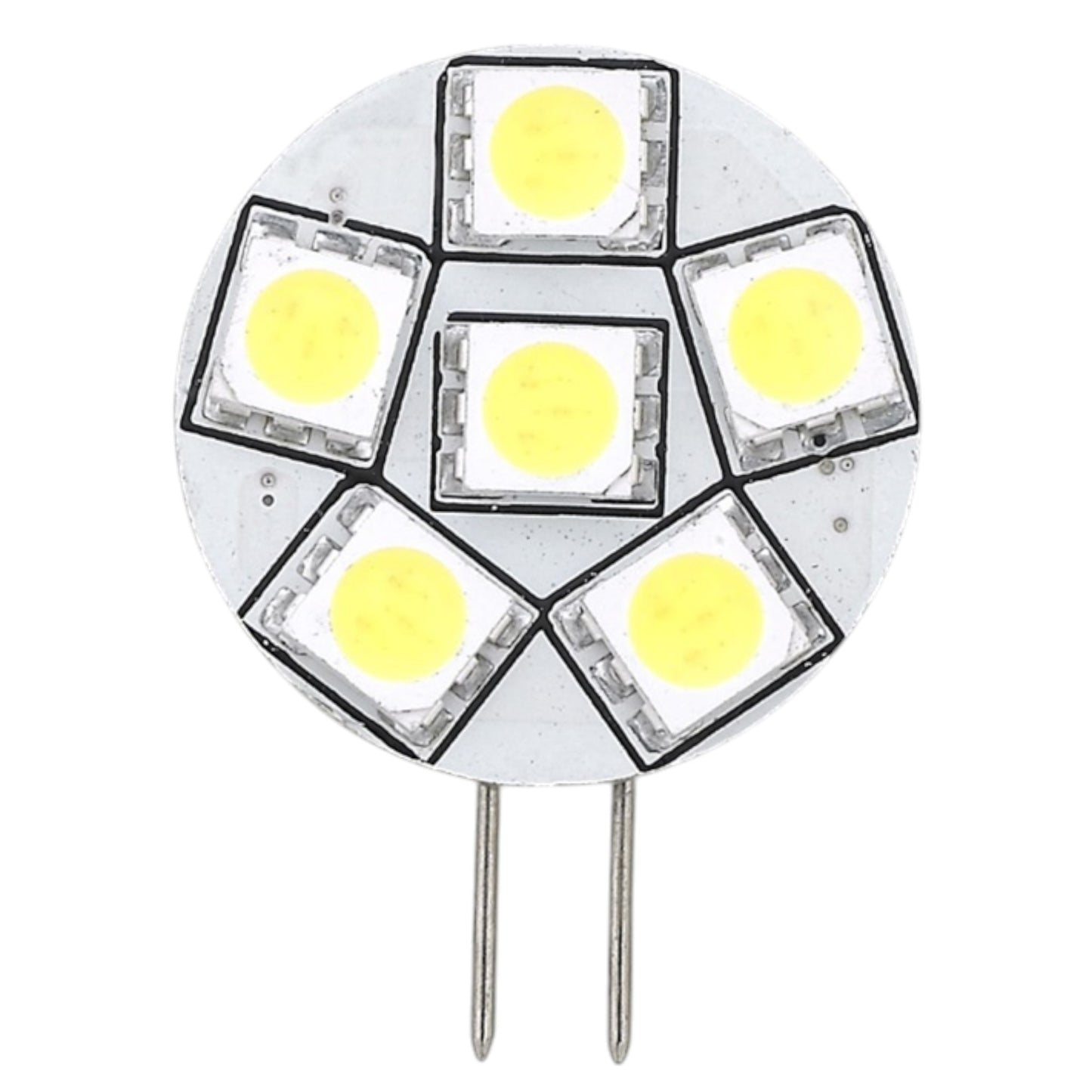 Pactrade Marine Boat RV Auto Trailer LED Bulb G4 Warm White Side Pin 23MM Dia. 6 PCS