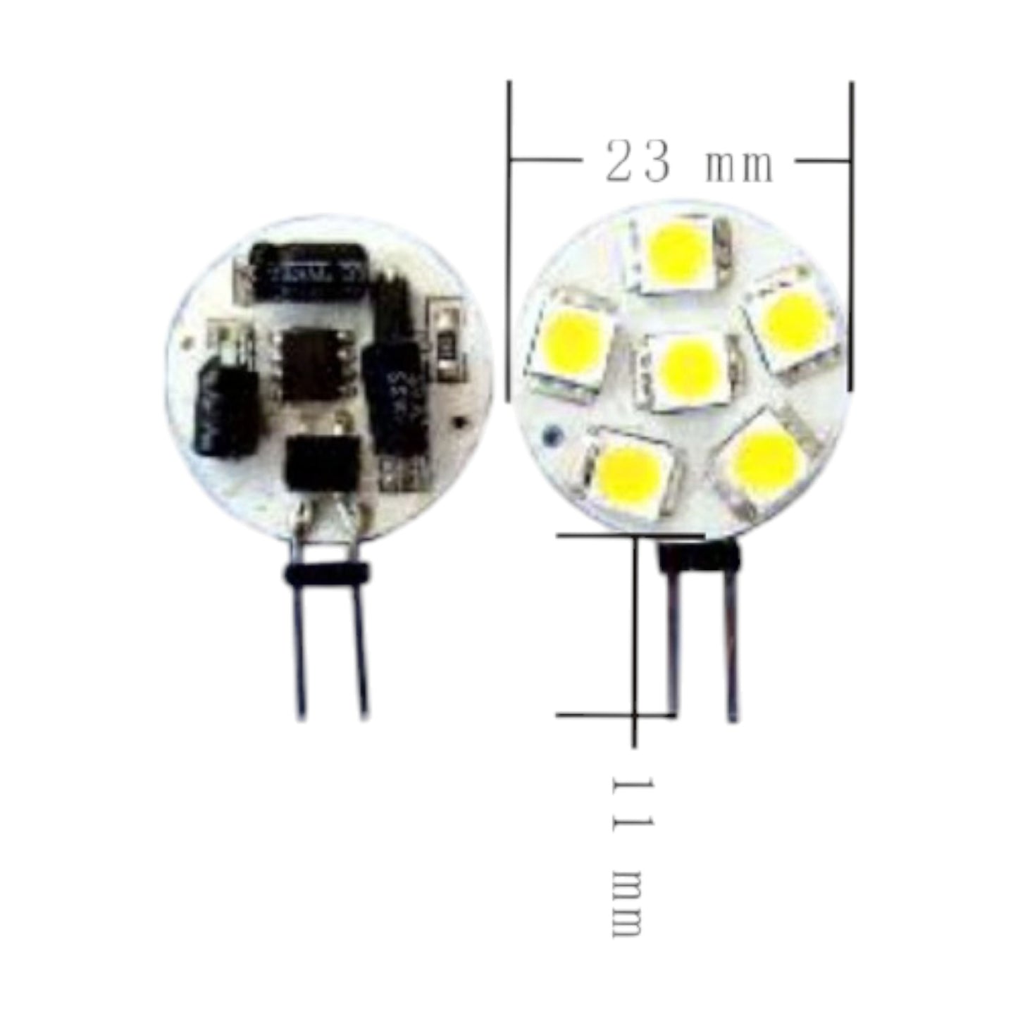 Pactrade Marine Boat Part LED Bulb G4 Type Warm White Side Pin 23MM Diameter