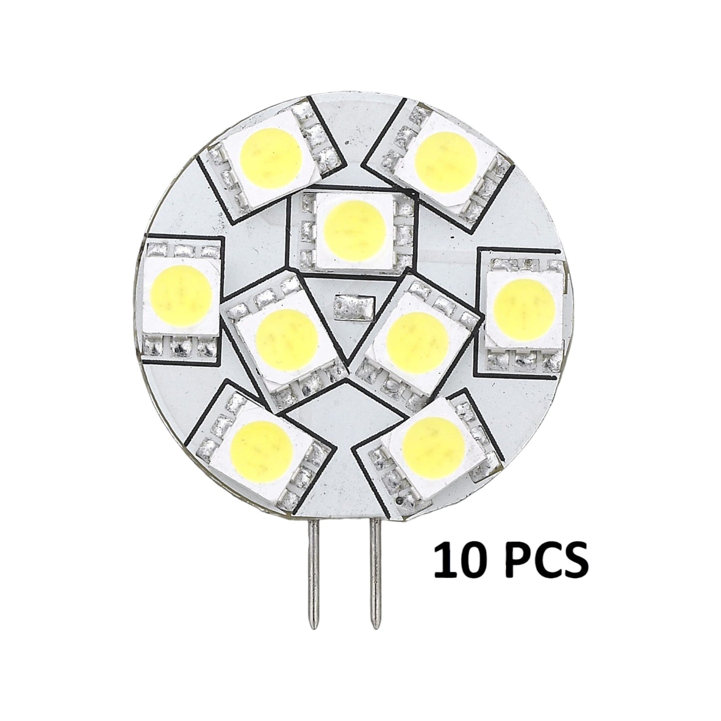 Pactrade Marine Trailer RV Replacement LED Bulb G4 Warm White Side Pin 1.1"Dia 10 PCS