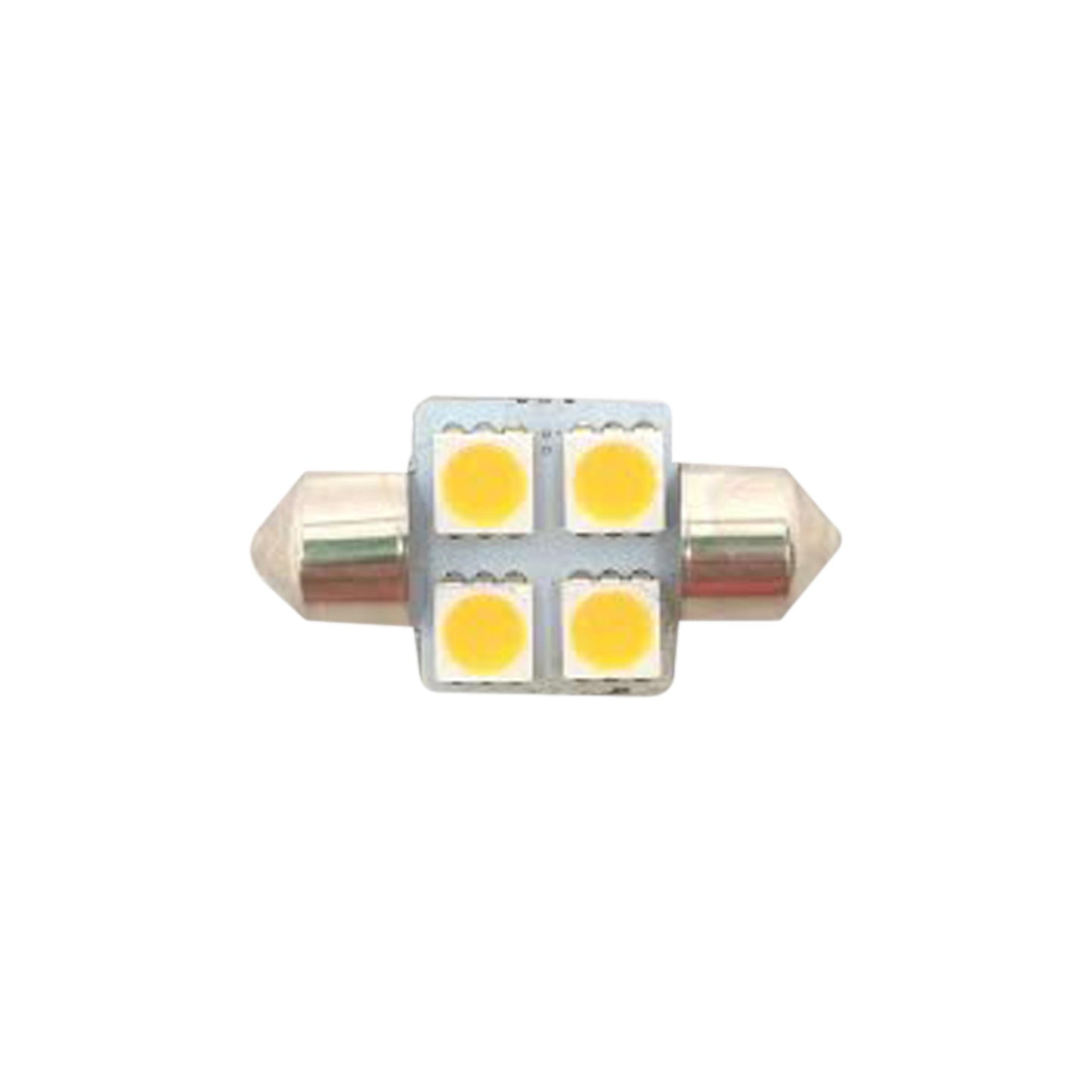 Pactrade Marine LED Bulbs Festoon Type 12VDC 60LM Warm White 2 PCS 1 1/4 X 5/8"