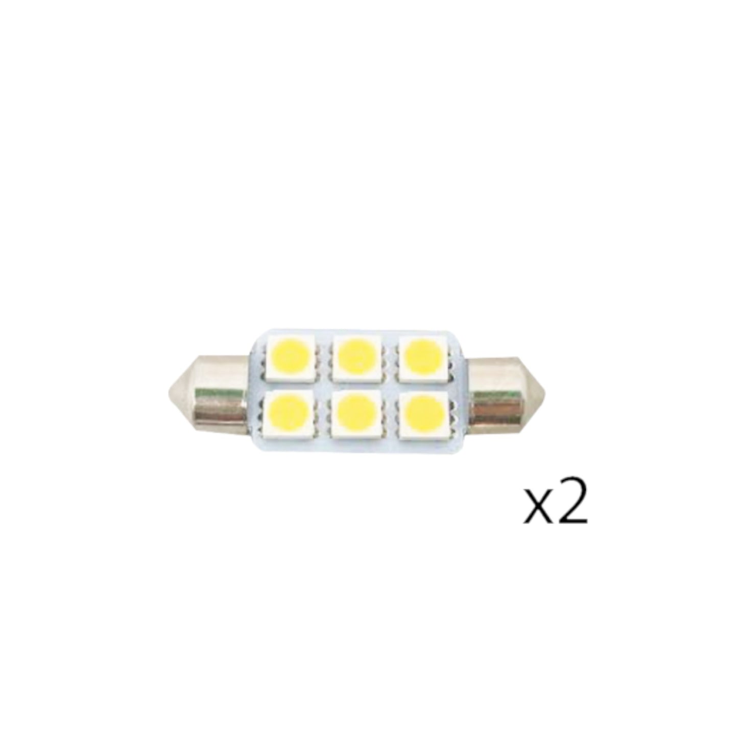 Pactrade Marine 2 PCS LED Bulbs Festoon Type 12VDC 90LM Warm White 1 1/2 X 9/16