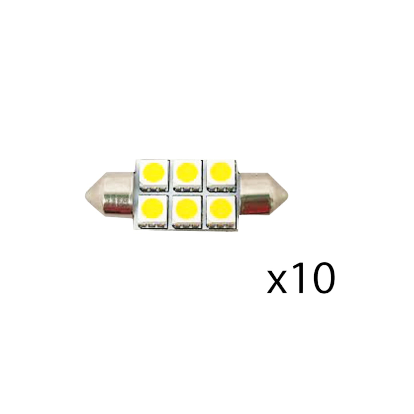 Pactrade Marine LED Bulb Festoon Type 12VDC 90LM Warm White 1 15/16X1/2" 10PCS