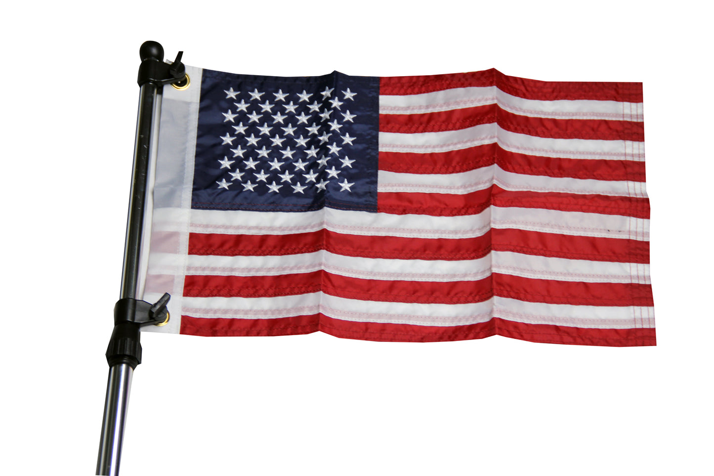 Pactrade Marine Boat Flag Pole Telescoping from 26" to 48" Aluminum 3/4 Tube w/USA Flag