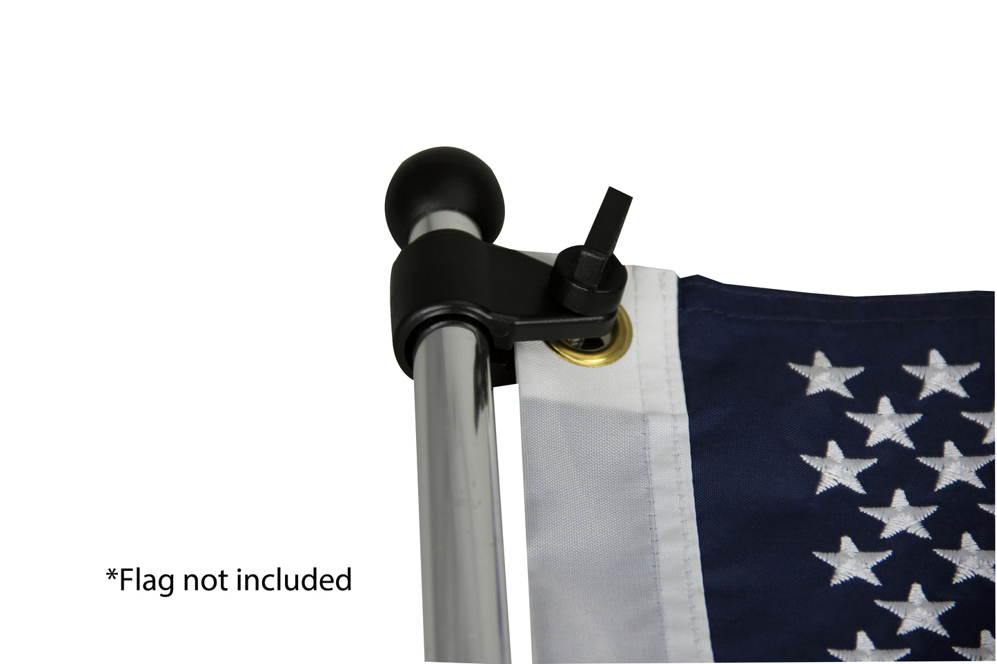 Pactrade Marine Boat Flag Pole Telescoping from 26" to 48" Aluminum 3/4 Tube w/USA Flag