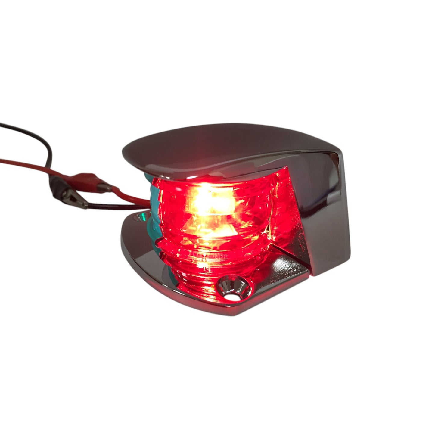 Pactrade Marine Boat Navigation Red Green Chrome Plated Housing Bi-Color Bow Light Bulb