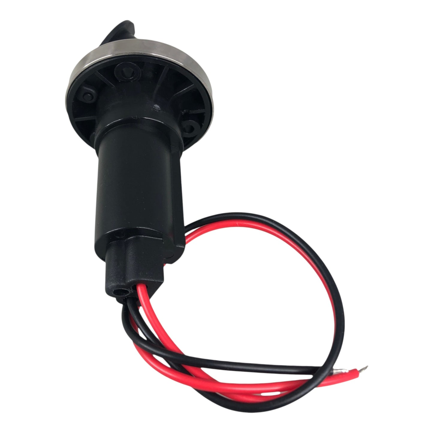 Pactrade Marine Black Rubber Cap 2-Prong Stern Light Pole Base Silver Top Socket Plug-In