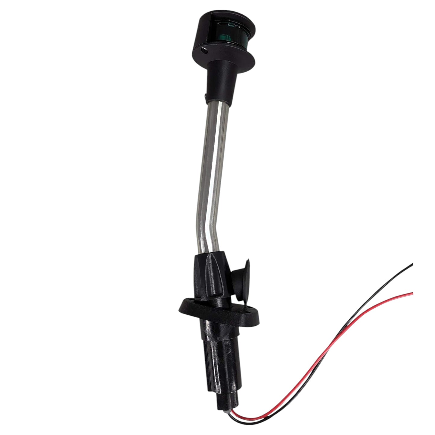 Pactrade Marine Navigation Red Green Angled Pole Bow Light and 2-Prong Pole Base