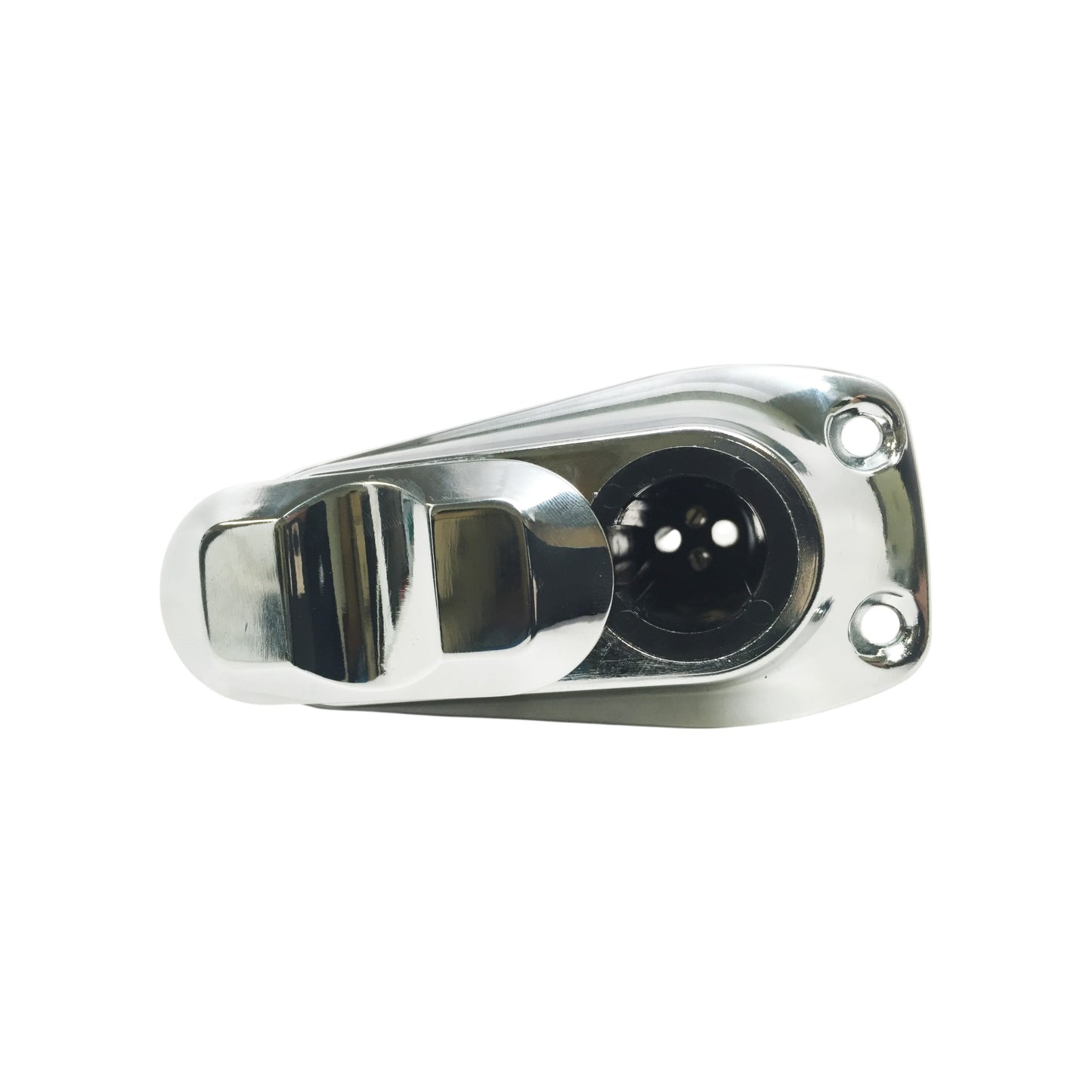 Pactrade Marine Boat 2-Prong Chrome Zamack Stern Light Pole Base Sliding Socket Plug-In