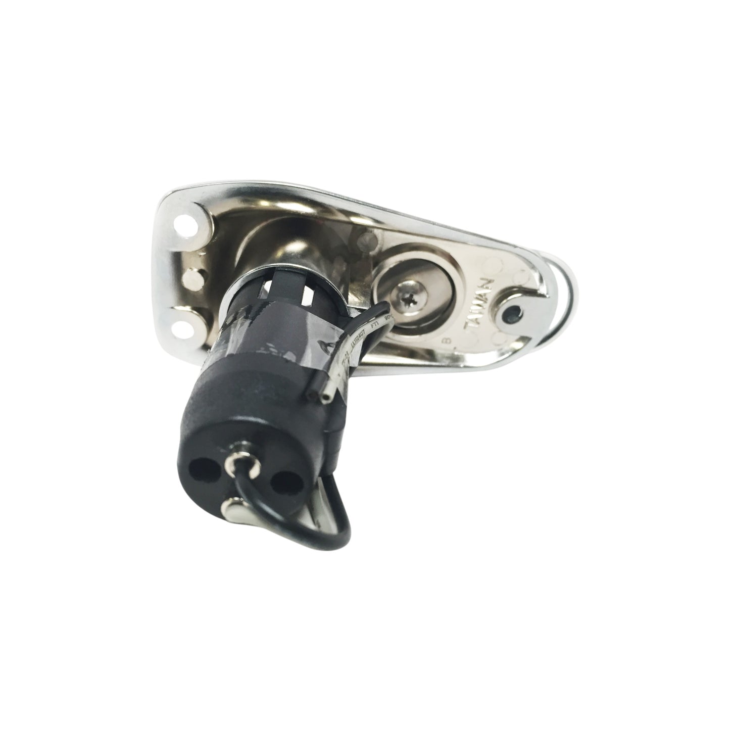 Pactrade Marine Boat 2-Prong Chrome Zamack Stern Light Pole Base Sliding Socket Plug-In