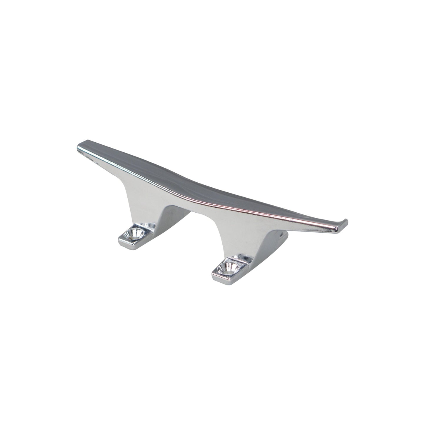 Pactrade Marine Boat Chrome Plated Flat Top Hollow Base Zamak 4-1/2'' Cleat for Docking
