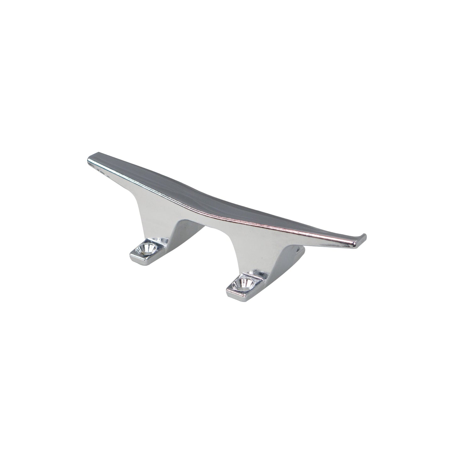 Pactrade Marine Boat Chrome Plated Flat Top Hollow Base Zamak 6'' Cleat for Docking