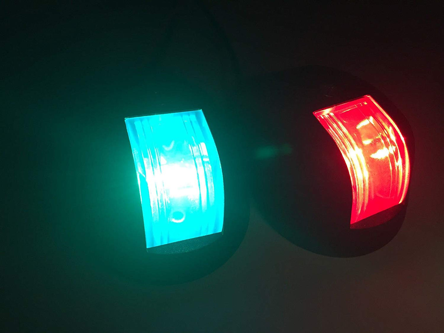 Pactrade Marine Boat Pair Of Green Red Navigation Side Light Black Nylon Housing 12V 10W