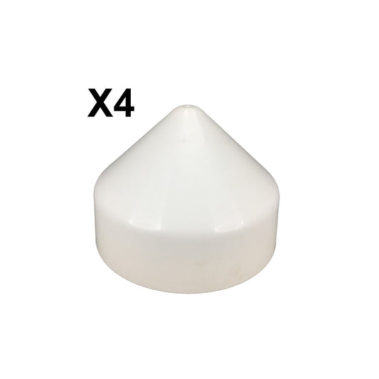 Pactrade Marine Boat Dock Post 8" White Piling Cone Cap Cover Plastic 4PCS