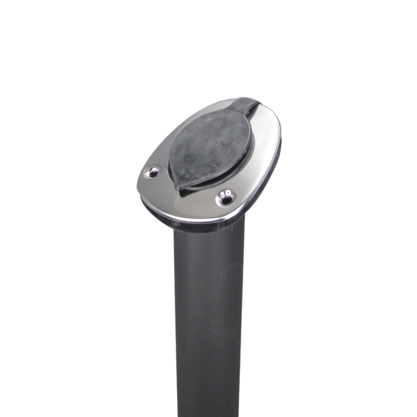 Pactrade Marine Boat Pontoon Kayak 30 Degree Plastic Rod Holder Flush Mount SS 304 Cover with Black Lid