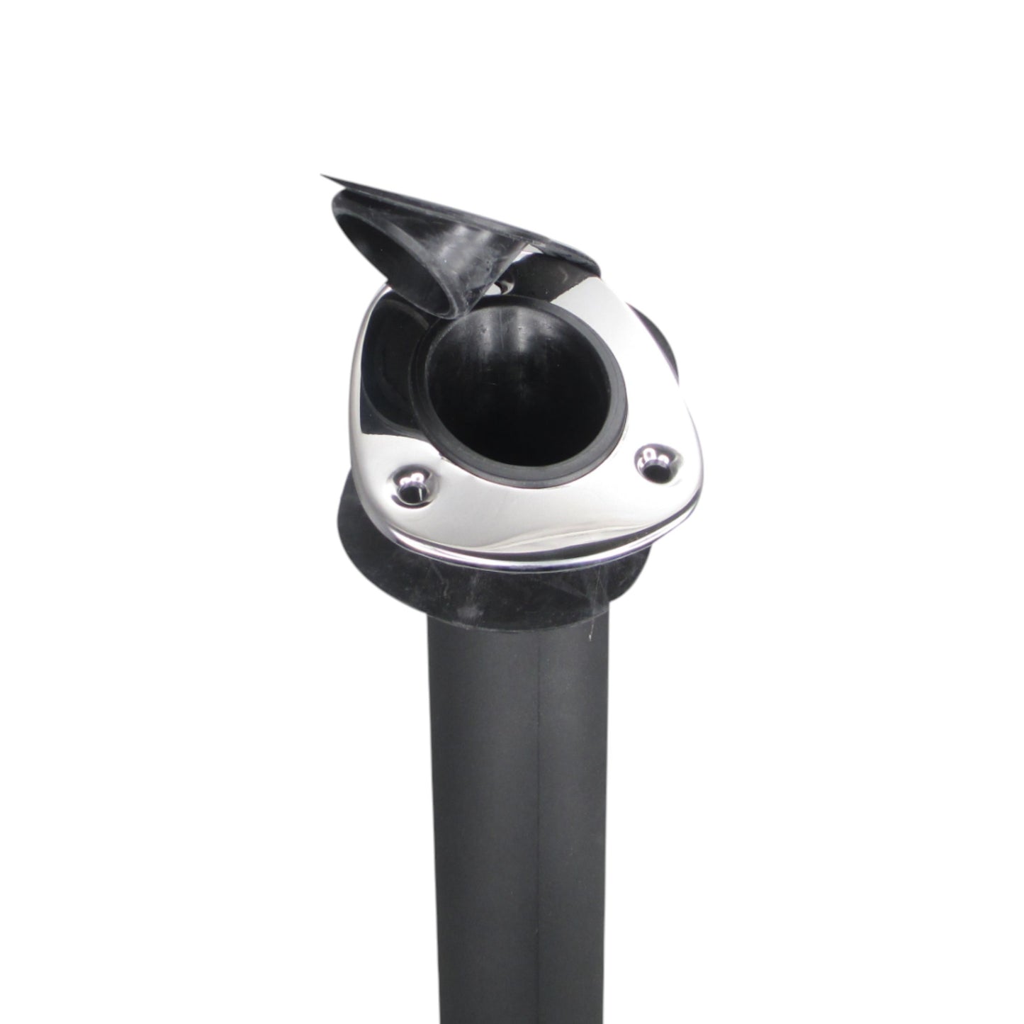 Pactrade Marine Boat Pontoon Kayak 30 Degree Plastic Rod Holder Flush Mount SS 304 Cover with Black Lid