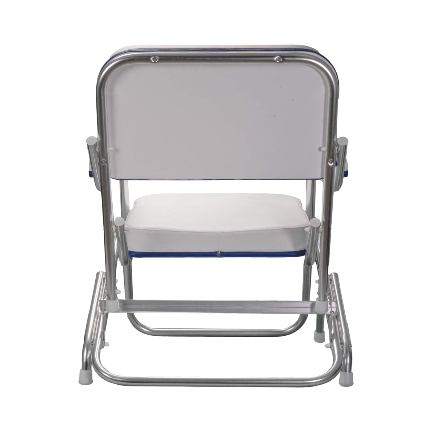 Pactrade Marine Folding Deck Chair Blue Stripe UV Resistant Vinyl Anodized Aluminum (Blue)