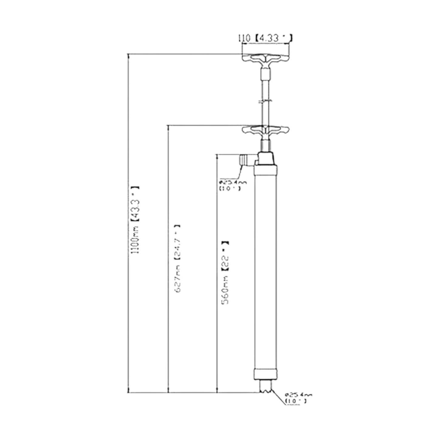 Seaflo Marine 43.3'' Piston Hand Pumps Black For Boat RV & Campers Auto Bus
