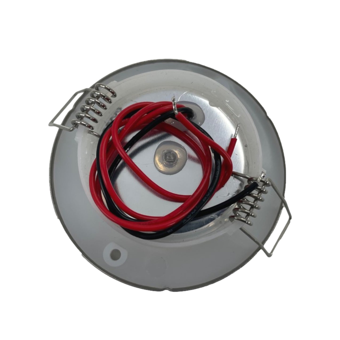 Pactrade Marine RV Boat Pontoon LED Courtesy Ceiling Light Glare Free Illumination Lens Energy Saving 12V DC Spring Flush Mount 2-3/4" Overall Dia. (Stainless Steel Housing, Warm White & Blue LED)