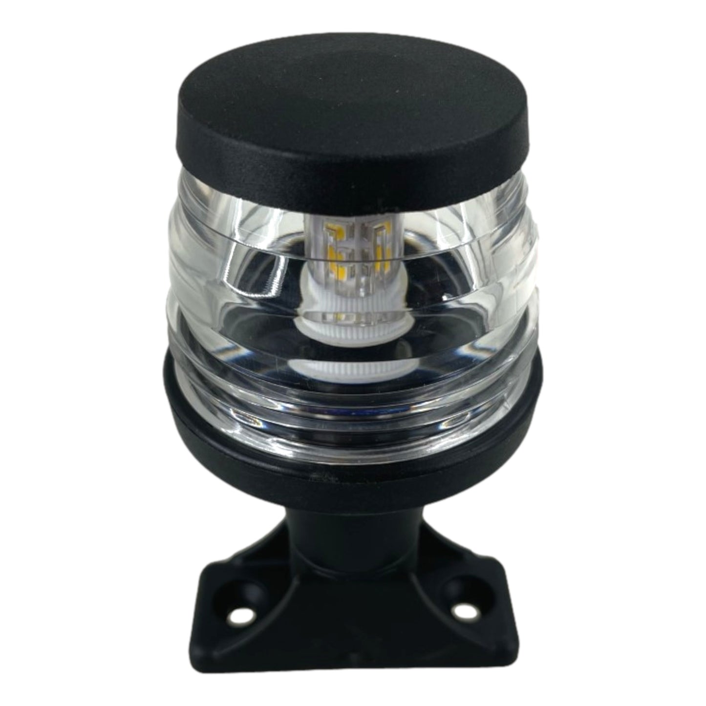 Pactrade Marine Boat LED All Round Anchor Navigation Light Clear Lens PA Housing 10-24VDC/2.5W Nature White 2NM IP65 250 Lumen LM RoHS CE Certified (4-1/2" (Black Housing))