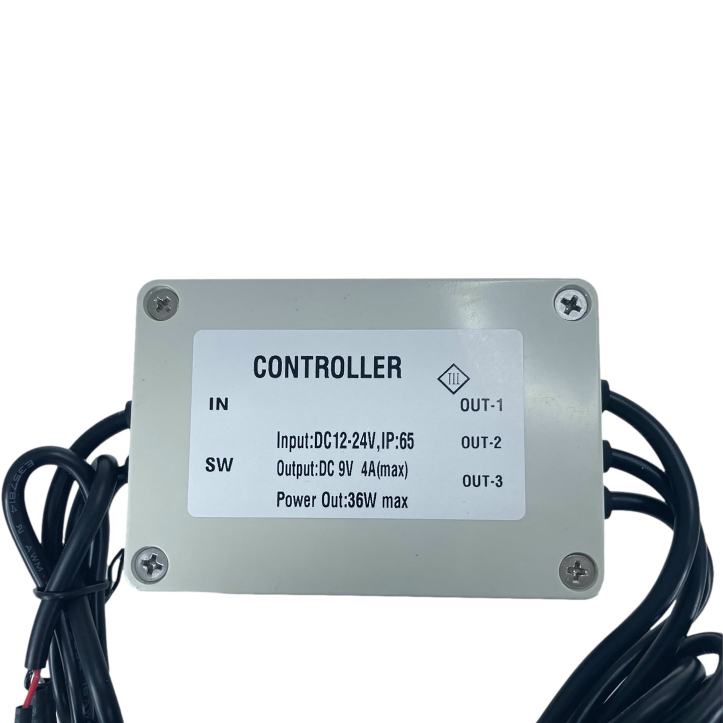 Pactrade Marine Black Aluminum Housing Plug/Transom Underwater Light DC12-24V LED Waterproof IP68 36W Max Triple LED Lengthy Wired with 433MHz Remote Control Red Green Blue White