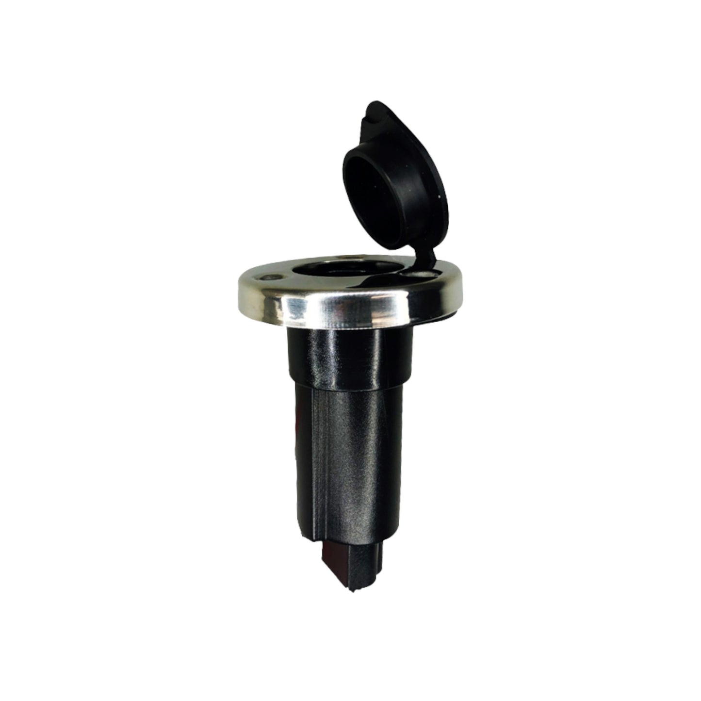 Pactrade Marine LED Green Red Navigation Bow Light 12" SS304 Pole Collar Plug-in (With 2-Prong Nylon Base Black Socket)