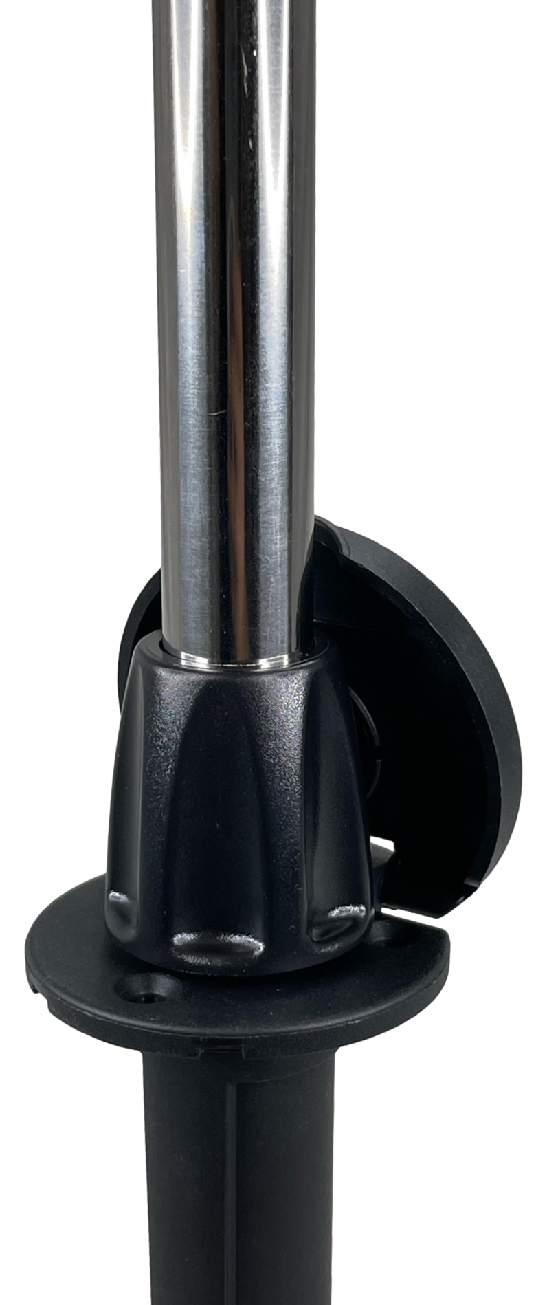 Pactrade Marine Black Nylon Cap 2-Prong Stern Light Pole Base Nylon Top Socket Plug-In Threaded Black Collar5 Height 2-1/4" Diameter 1" Cutout Wired