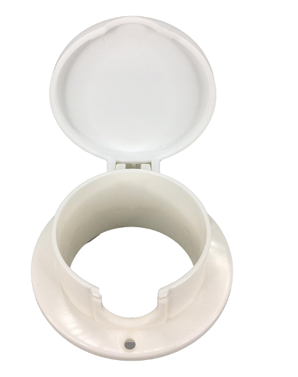 Pactrade Marine Boat White Plastic Anchor Hinge Lid Rope Deck Pipe