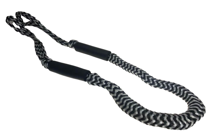 Pactrade Marine Bungee 2 Pieces Dock Line Mooring Rope 3ft EVA Foam Floats (Black & White)