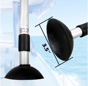 Pactrade Marine Adjustable Pontoon Boat Cover Support Pole - 28-Inch to 48-Inch (2-Pack) - Aluminum Telescoping Boat Cover Pole for Jon Boats, Pontoons, Bimini Tops, & Tarps