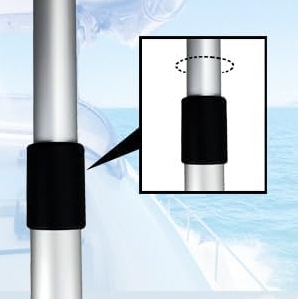 Pactrade Marine Adjustable Pontoon Boat Cover Support Pole - 28-Inch to 48-Inch (2-Pack) - Aluminum Telescoping Boat Cover Pole for Jon Boats, Pontoons, Bimini Tops, & Tarps